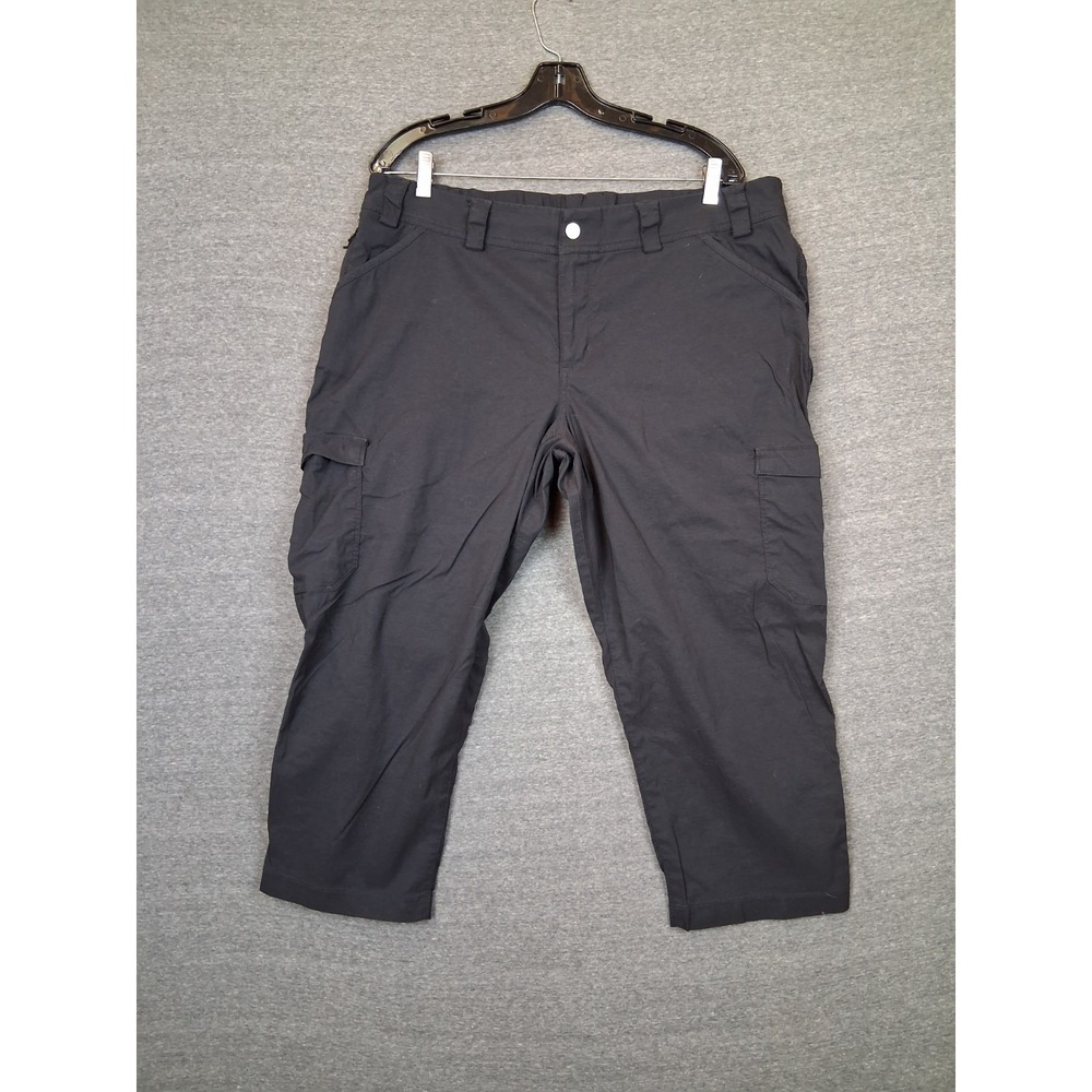 Duluth Womens Pant 18 Black Nylon Capri Hiking Gorp PNW Outdoor Camping Fall